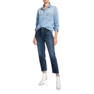 Current Elliott Exposed Button Fly Jeans